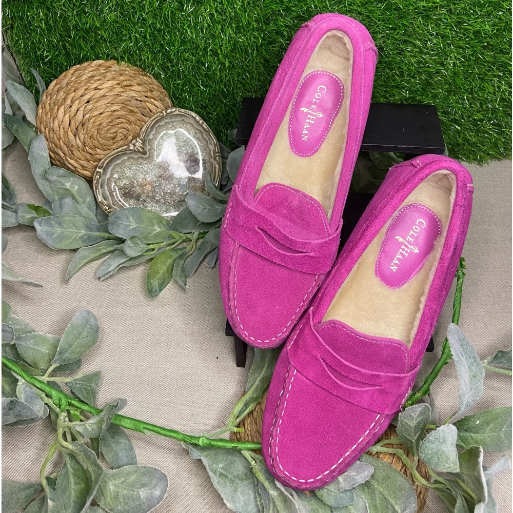 Cole Haan Nike Air Series Womens Loafers Size 8.5 Hot Pink excellent preLoved.